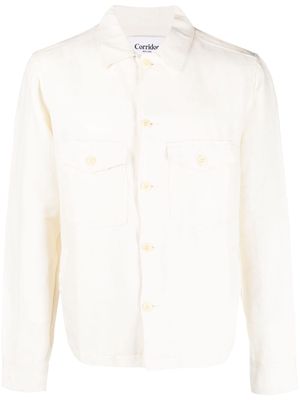 Corridor button-up linen-cotton jacket - Neutrals