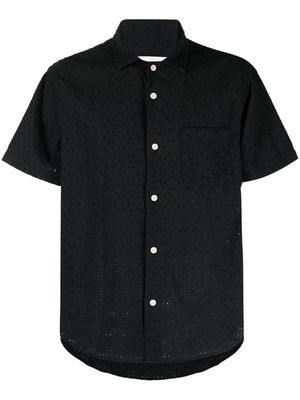 Corridor Floral Eyelet shirt - Black