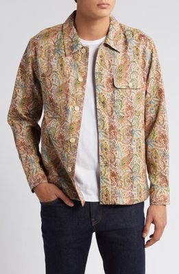 Corridor Paisley Jacquard Military Jacket in Beige Paisley Multi 