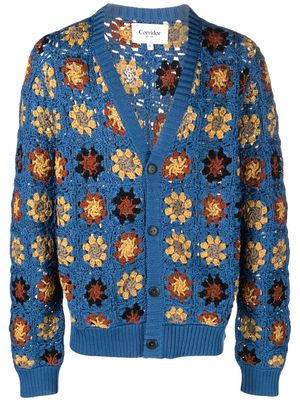 Corridor Pima crochet cardigan - Blue