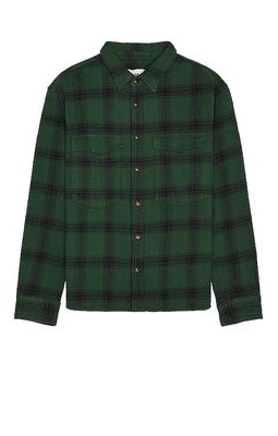 Corridor Plaid LS in Dark Green