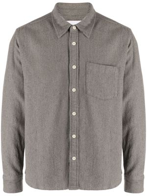 Corridor recycled cotton flannel shirt - Grey
