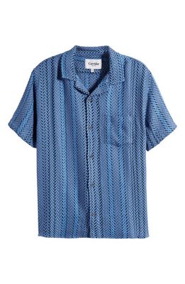 Corridor Trance Acid Short Sleeve Button-Up Shirt in Idg