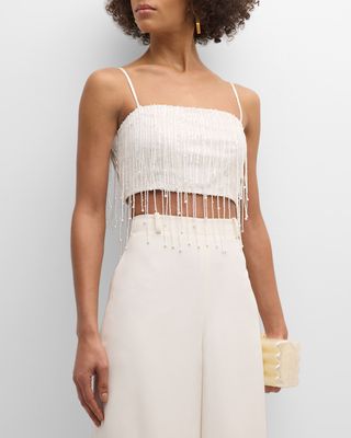 Corrinne Embellished Crop Top