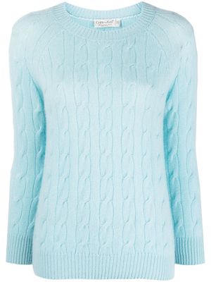 CORTE DI KEL cable-knit fitted jumper - Blue