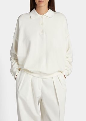 Corzas Oversized Cotton Polo Shirt