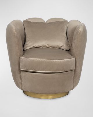 Cosmo Velvet Swivel Chair