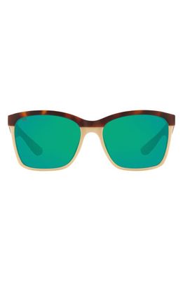 Costa Del Mar 55mm Polarized Square Sunglasses in Brown