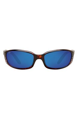 Costa Del Mar 59mm Polarized Wraparound Sunglasses in Dark Tortoise