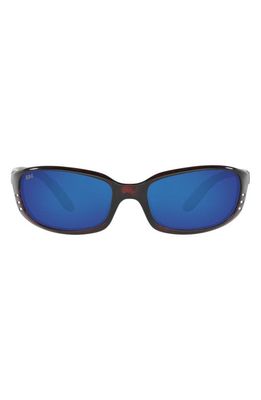 Costa Del Mar 59mm Polarized Wraparound Sunglasses in Light Tort