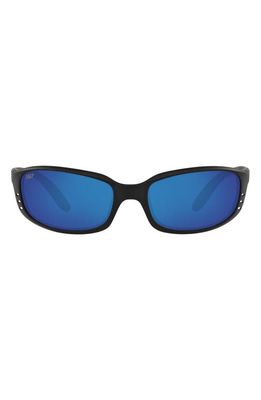 Costa Del Mar 59mm Polarized Wraparound Sunglasses in Matte Black