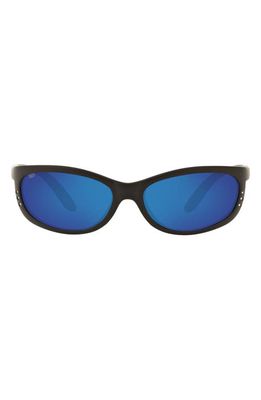 Costa Del Mar 61mm Polarized Oval Sunglasses in Black Blue
