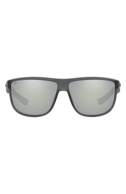 Costa Del Mar 61mm Polarized Square Sunglasses in Grey Silver Mirror