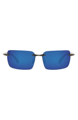 Costa Del Mar 65mm Polarized Rectangle Sunglasses in Grey