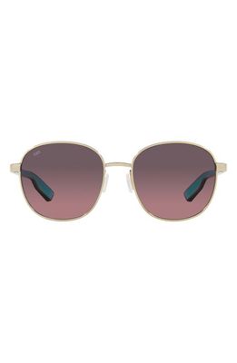 Costa Del Mar Egret 55mm Gradient Polarized Square Sunglasses in Gold