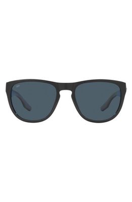 Costa Del Mar Irie 55mm Polarized Pilot Sunglasses in Black