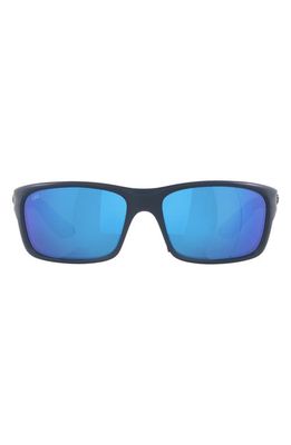 Costa Del Mar Jose Pro 62mm Polarized Oversize Rectangular Sunglasses in Blue