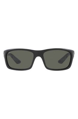 Costa Del Mar Jose Pro 62mm Polarized Oversize Rectangular Sunglasses in Matte Black