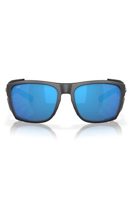 Costa Del Mar King Tide 6 58mm Polarized Rectangular Sunglasses in Blue