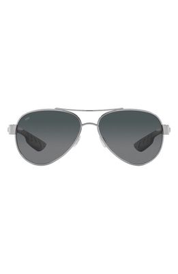 Costa Del Mar Loreto 56mm Gradient Pilot Sunglasses in Grey Gradient