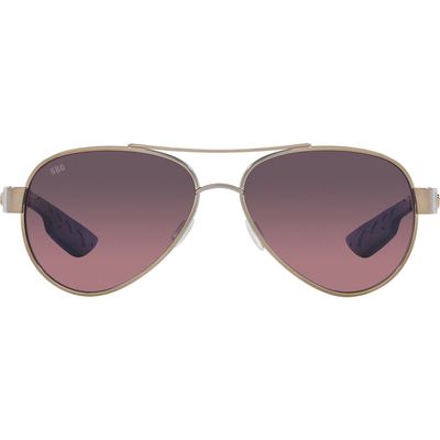 Costa Del Mar Loreto 56mm Gradient Pilot Sunglasses in Rose 