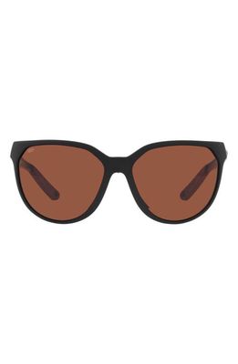 Costa Del Mar Mayfly 58mm Polarized Round Sunglasses in Matte Black