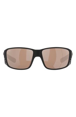 Costa Del Mar Pargo 60mm Mirrored Polarized Square Sunglasses in Copper Flash 