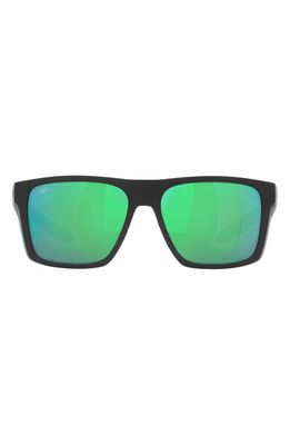 Costa Del Mar Pargo 60mm Mirrored Polarized Square Sunglasses in Green Mirror 