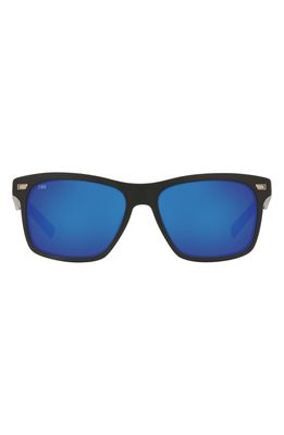 Costa Del Mar Phantos 58mm Polarized Sunglasses in Matte Black/Blue Mirror