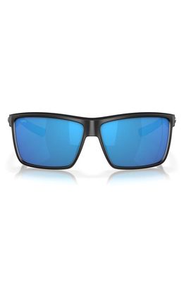 Costa Del Mar Rinconcito 60mm Polarized Rectangular Sunglasses in Blue Grad