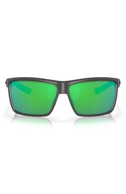 Costa Del Mar Rinconcito 60mm Polarized Rectangular Sunglasses in Green