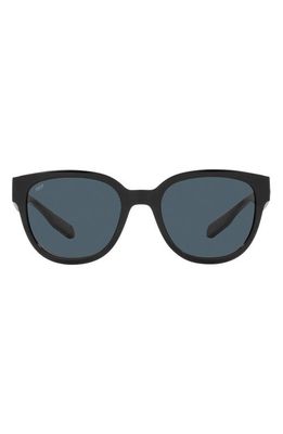 Costa Del Mar Salina 53mm Polarized Rectangular Sunglasses in Black