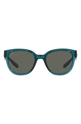 Costa Del Mar Salina 53mm Polarized Rectangular Sunglasses in Teal 