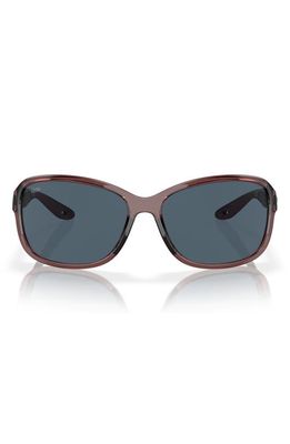 Costa Del Mar Seadrift 58mm Polarized Square Sunglasses in Brown/Grey