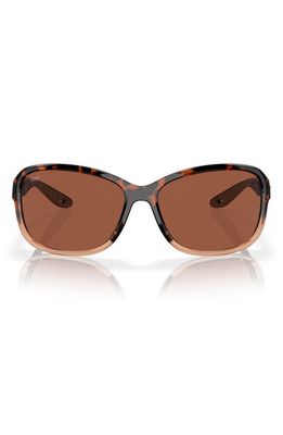 Costa Del Mar Seadrift 60mm Polarized Square Sunglasses in Bronze