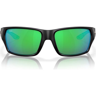 Costa Del Mar Tailfin 57mm Polarized Rectangular Sunglasses in Green 