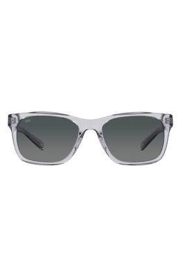Costa Del Mar Tybee 55mm Gradient Polarized Rectangle Sunglasses in Crystal