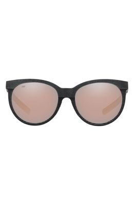 Costa Del Mar Victoria 56mm Polarized Cat Eye Sunglasses in Crystal Grey