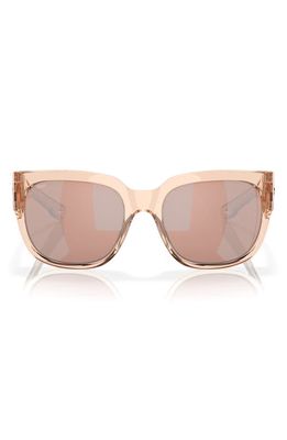 Costa Del Mar Waterwoman 55mm Polarized Pillow Sunglasses in Copper Silver Mirror