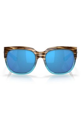 Costa Del Mar Waterwoman 58mm Mirrored Polarized Pillow Sunglasses in Blue Grad