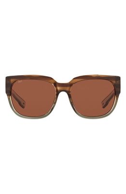 Costa Del Mar Waterwoman 58mm Square Sunglasses in Copper