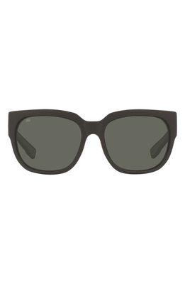 Costa Del Mar Waterwoman 58mm Square Sunglasses in Matte Black