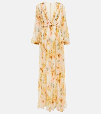 Costarellos Gianna printed georgette gown