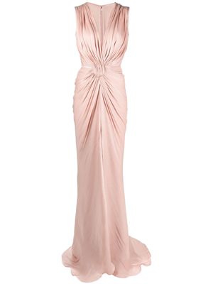 Costarellos knot-detail gown - Pink