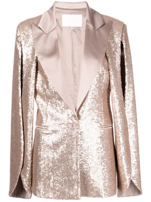 Costarellos sequined single-breasted blazer - Pink