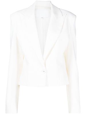 Costarellos single-breasted cropped blazer - White