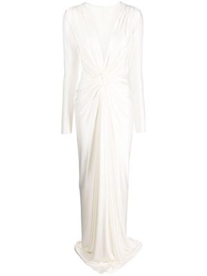 Costarellos Swanson gathered maxi dress - White