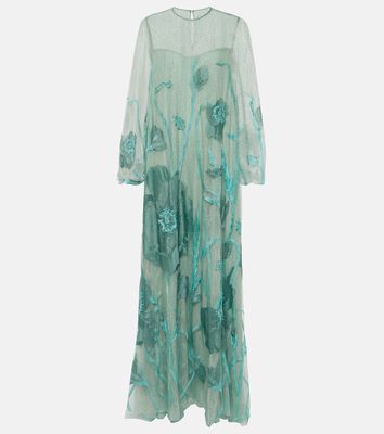 Costarellos Yesenia embroidered tulle gown