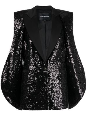 Costarellos Zenith sequined blazer - Black