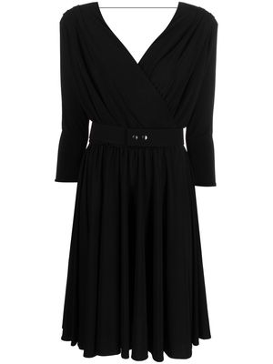 costume national contemporary belted stretch-jersey dress - Black